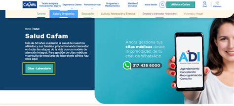 www.cafam.com.co citas chat en linea|Cafam en Línea